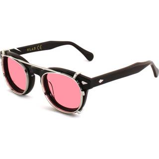XLAB Unisex Clip-on 02 Argento/Rosa polarizzato per 8004 stile moscot calibro 48mm Clip-ons Acetat Sølv Rosa Pantos Polariseret