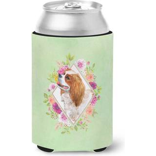 """" Caroline's Treasures Cavalier King Charles Spaniel Green Flowers kan eller flaske Hugger Cold-Beverage-Koozies 12 oz multicolor """"
