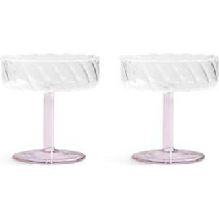 Håndlavede Champagneglas af Borosilikatglas Twirl, sæt af 2