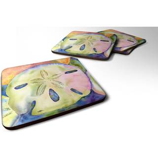 """" Caroline's Treasures 8545FC Sand Dollar Foam Coasters (Sæt på 4) 3,5 """" ""H X 3,5"" """" W multicolor """"