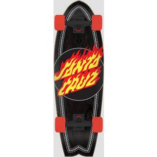 "Santa Cruz Flame Dot Check Shark 8.8"" Skateboard" - Uni - black
