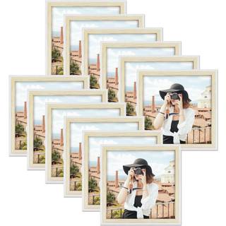 Golden State Art Set med 12 To Color Molding Picture Frame Integreret med staffeli og savtand b?jler fantastisk til babybilleder bryllupper portr