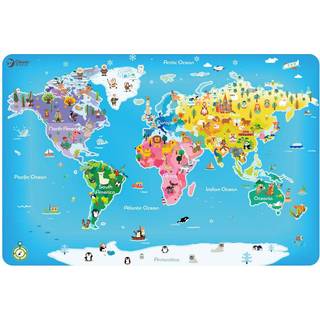 Classic World Wooden Jigsaw Puzzle World Map 48 pcs.