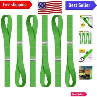 Soft Loop Tie Down Straps - 1 500 Load Capacity & 4 500 Lbs Breaking Strength - 6 Pack - Loops til Securing ATV UTV Motorcykler Scooters Dirt Bik