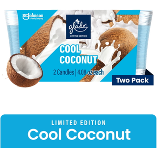Glade Candles Cool Coconut Limited Edition-duft tilsat teriske olier 8,16 oz Total 2 Pack