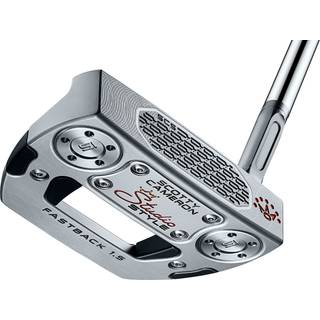 Scotty Cameron Studio Style Fastback 1.5 (2025) Flow Neck Putter - Steel - Venstre - Str. 34" - Scotty Cameron Full Contact Slim Standard Sort/Rød