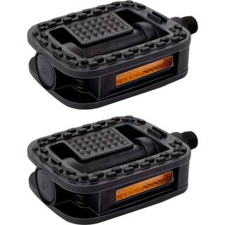 Cykelpedaler i 2-pak med skridsikker overflade og reflekser