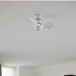 Lindby LED-loftventilator Enon, hvid, DC-motor, støjsvag