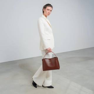 Isabel Bernard Montmartre Béatrice cognac vegetable tanned leather handbag IB25095-336