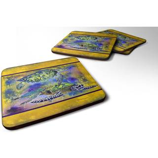 """" Caroline's Treasures 8394FC Turtle Foam Coasters (Sæt på 4) 3,5 """" ""H X 3,5"" """" W Multicolor """"