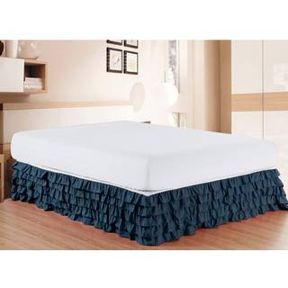 Elegant komfort Luksuriøs premium kvalitet 1500 trådtælling rynke og fade resistent egyptisk kvalitet mikrofiber multi -ruffle seng nederdel - 15