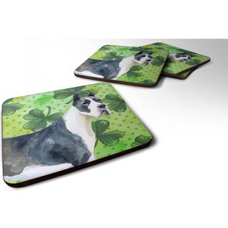 """" Caroline's Treasures Harlequin Dane St Patrick's Decorative Coasters Multicolor """"