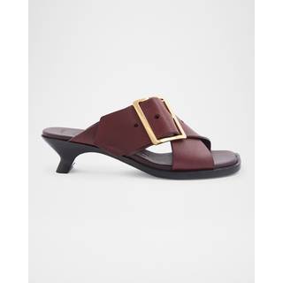 Loewe Petal Belt leather sandals - burgundy - EU 37