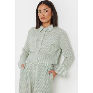 PixieGirl Petite PixieGirl Petite Green Stripe Short Shirt