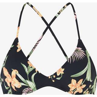 Roxy Women's Print Beach Classics Athletic Tri Bikinitop Damer størrelse XS farve sort