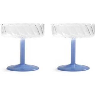 Håndlavede Champagneglas af Borosilikatglas Twirl, 2 stk