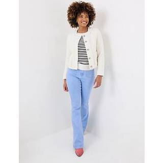 Joe Browns Joe Browns White Collarless Frayed Tweed Jacket
