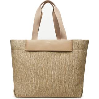 Large Raffia Tote Bag - Brown - One Size