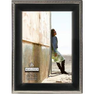 Malden International Designs klassiske metalperler 2-tone billedramme sort og s?lv 5x7