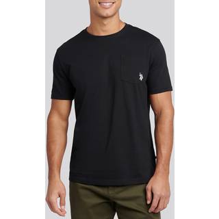 U. S. Polo Assn U. S. Polo Assn Herre T-shirt med dobbelte rytterlommer og 100% bomuld