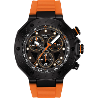 Tissot T141.417.37.051.02 Herrenuhr T-Race Quarz Chronograph Orange/Schwarz