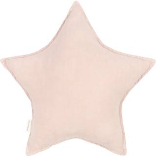 Nobodinoz Star Cushion – Washed French Linen - Mauve Pink