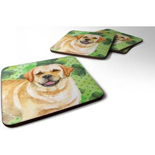 """" Caroline's Treasures Golden Retriever St Patrick's Decorative Coasters multicolor """"