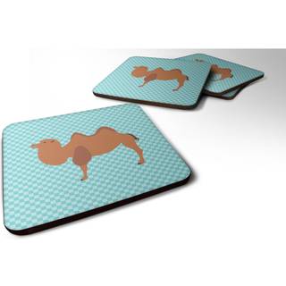 """" Caroline's Treasures Bactrian Camel Blue Check Dekorative Coasters 3.5 multicolor """"