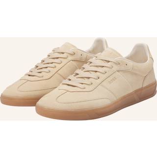 Sneakers i ruskind med snører og logodetalje