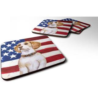 """" Caroline's Treasures Beagle Patriotic Decorative Coasters Multicolor """"