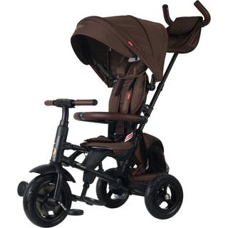 QPlay Rito Delux 6-i-1 Sammenklappelig Trehjulet Cykel, Brun
