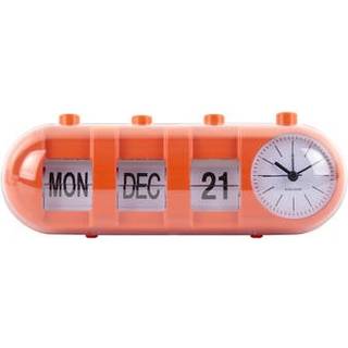 Karlsson Retro Tube Calendar Flip vækkeur 9,3x9cm orange