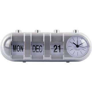 Karlsson Retro Tube Calendar Flip vækkeur 9,3x9cm sølv