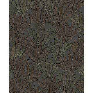 Fan Leaves - Dark Gray & Gold