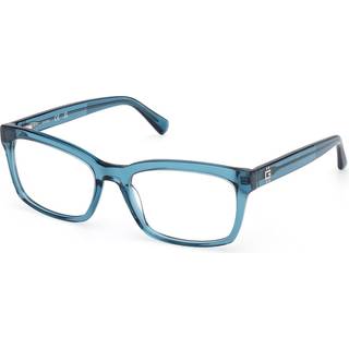 Guess GU50252 087 55 Briller Mænd Blue - Transparent Turquoise Blue - 55mm