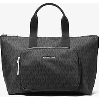 MK Tanner Small Printed Signature Logo Reversible Packable Tote Bag - Black - Michael Kors - ONE SIZE