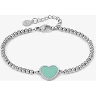 Nomination Emosfere Green Heart Beaded Stainless Steel Bracelet - Silver - 15cm