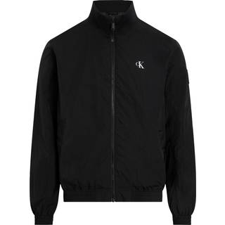 Structured Nylon Zip Up Jacket - Black - M