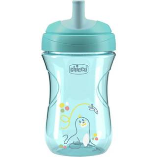 Chicco Advanced Cup 12m+ træningskop med sugerør Teal 266 ml - 266 ml