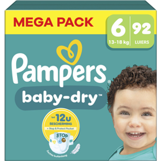 Pampers Baby Dry Bleer Str. 6 13-18 kg XXL 92-pak