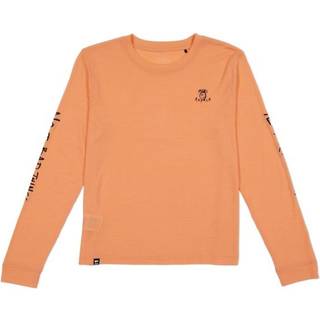 Mons Royale Women's Icon Merino Air-Con Relaxed L/S Merino-shirt Damer størrelse M farve orange