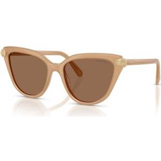 Sonnenbrille, Cat-eye-Form, Beige