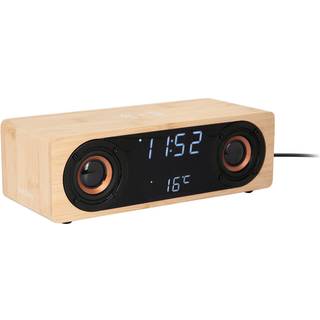 Karlsson vækkeur Classic BT speaker Radio 10,2x8cm bambus