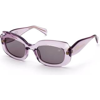 Blumarine Kvinde SBM890 06MH Solbriller Acetat Rosa Violet Firkantet Normal