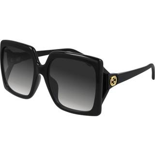 Gucci Kvinde GG0876SA 001 Solbriller Acetat Sort Grå Firkantet Normal Skygge