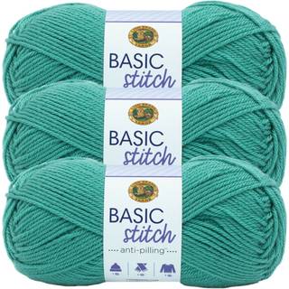 Lion Brand Yarn Basic Stitch Anti-Pilling Strik garn garn til hækling af 3-pakker Beryl