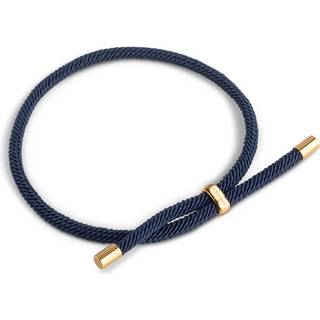 Enamel - Color Cord armbånd i forgyldt sølv i mørk blå