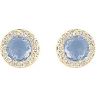 SNÖ Of Sweden Seine Earrings Gold Light Blue Onesize