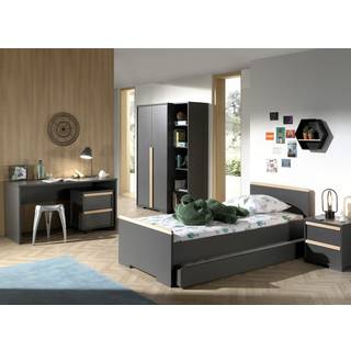 Børneværelsessæt London (90×190/90×200) – Antracit