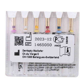 Guld roterende filer, 6 stk. hukommelsesfiler, assorterede 25 mm